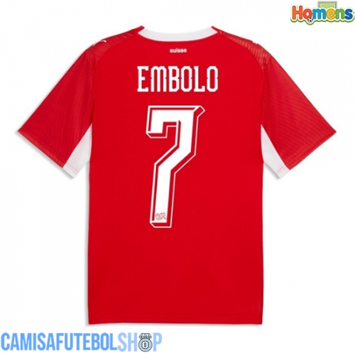 Camisa de time de futebol Suíça Breel Embolo #7 Replicas 1º Equipamento Mundo 2026 Manga Curta